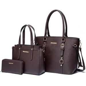 💕Montana West 3PCS Purses Tote Purse and Wallet Set Shoulder Satchel Bags💕